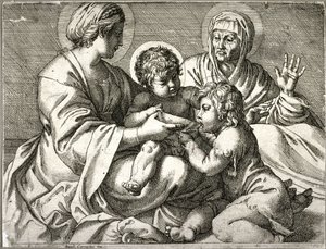 Madonna of the Bowl by Annibale Carracci